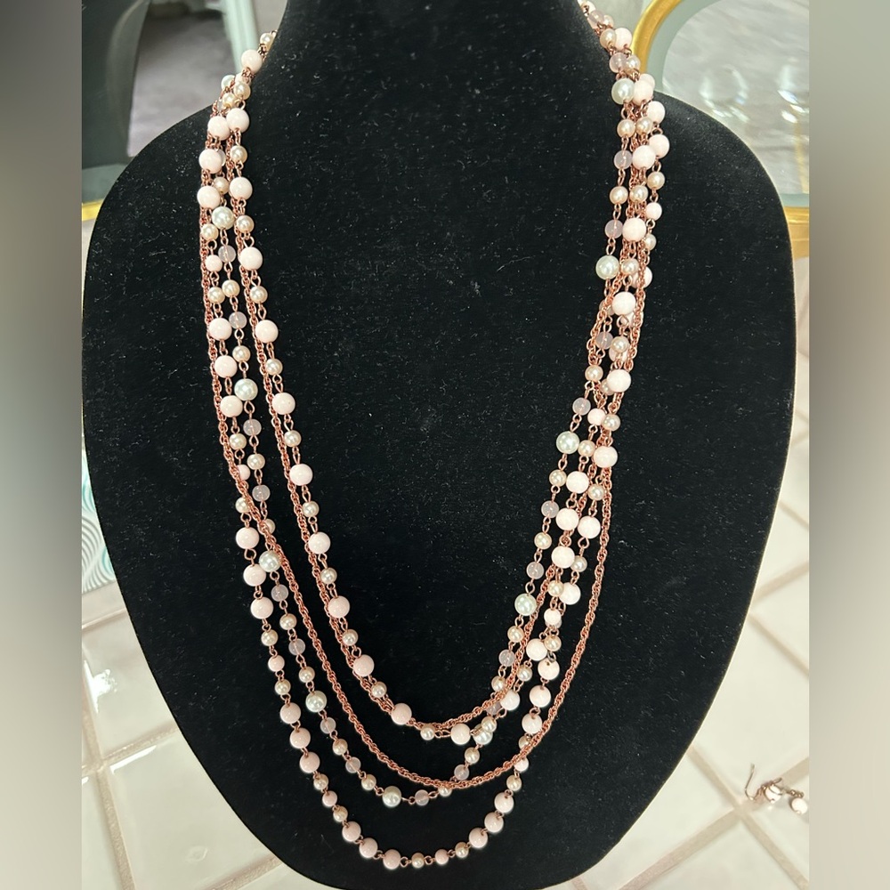Costume necklace and earring set